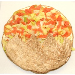 Pan de arabo de salmón ahumado